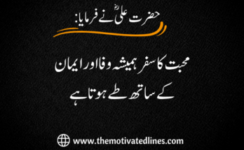 Hazrat Ali Quotes in Urdu about Love